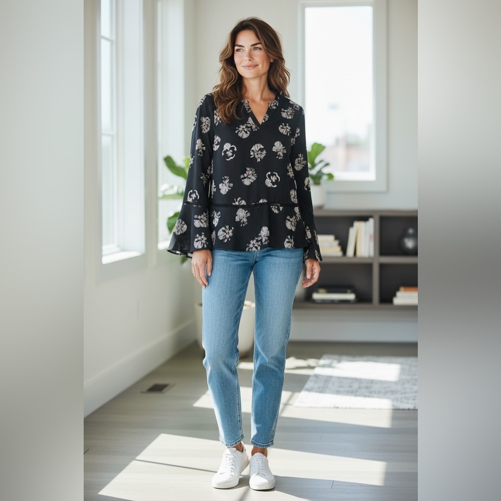 Liz Claiborne Career Bell Sleeve Blouse
